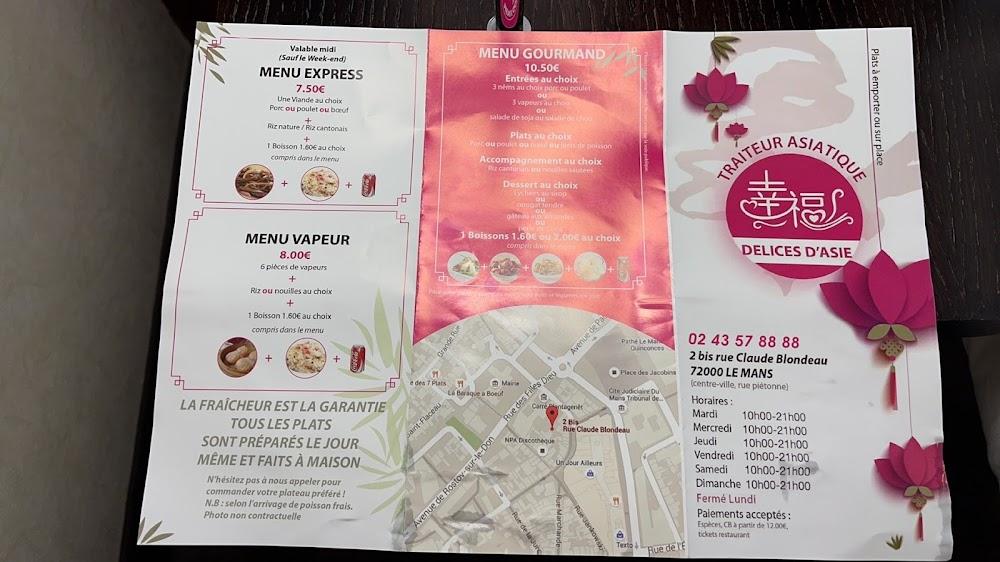 Délices D'Asie - Menu Image 1